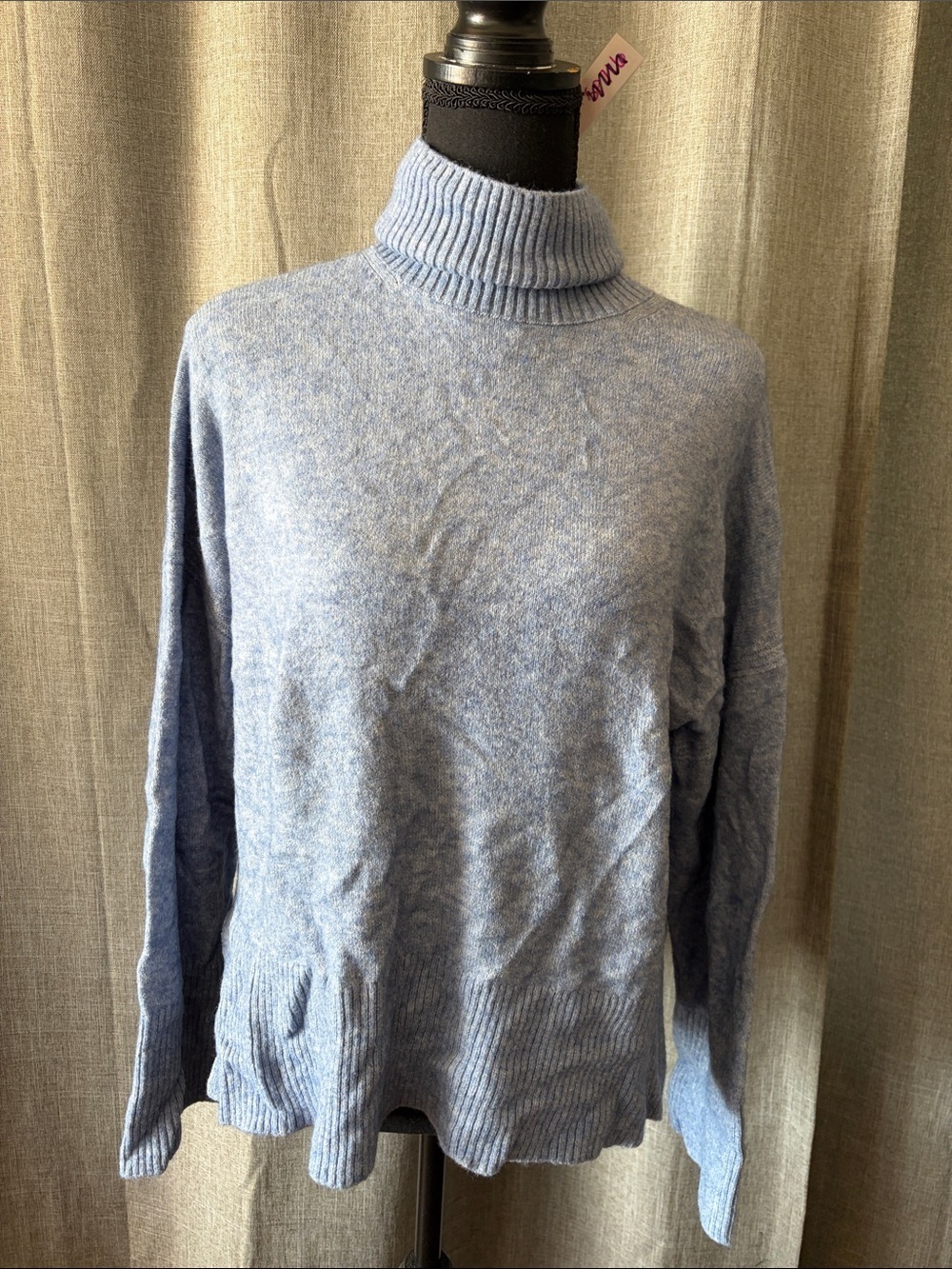 J. Crew Pale Blue Turtleneck Sweater